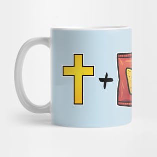 Christ plus Corn Chips equals happiness Mug